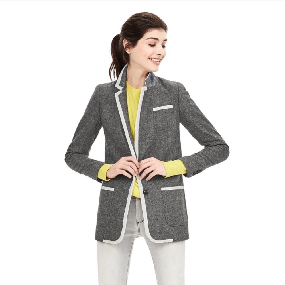 Banana Republic | Piped Gray Hacking Jacket